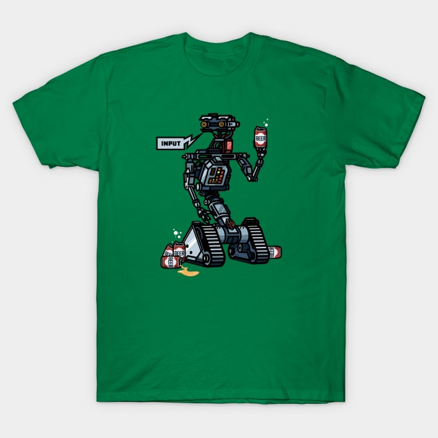 Short Circuit Johnny 5 Beers T-Shirt by stayfrostybro